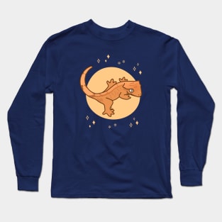 Flame Crested Gecko - Yellow Tiger Long Sleeve T-Shirt